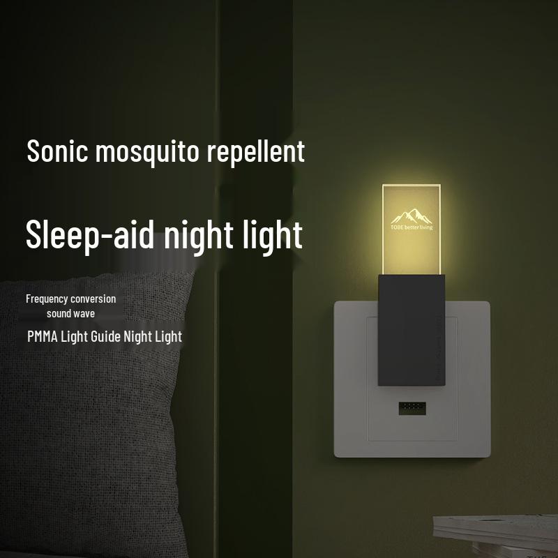 USB Sonic Mosquito Repellent Night Lamp - Indoor Electronic Mosquito Repeller with Ice Brick Design