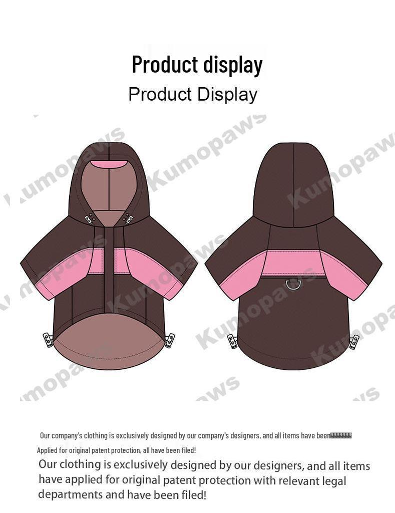 Waterproof & Windproof Hooded Dog Jacket: Thickened Warm Pet Windbreaker for Autumn & Winter