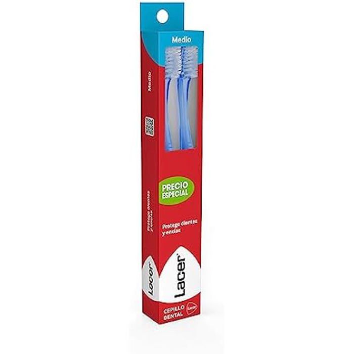 Brosse à Dents - LACER - Technic Medio - Hypoallergénique - 3 Pièces - 2 Unités