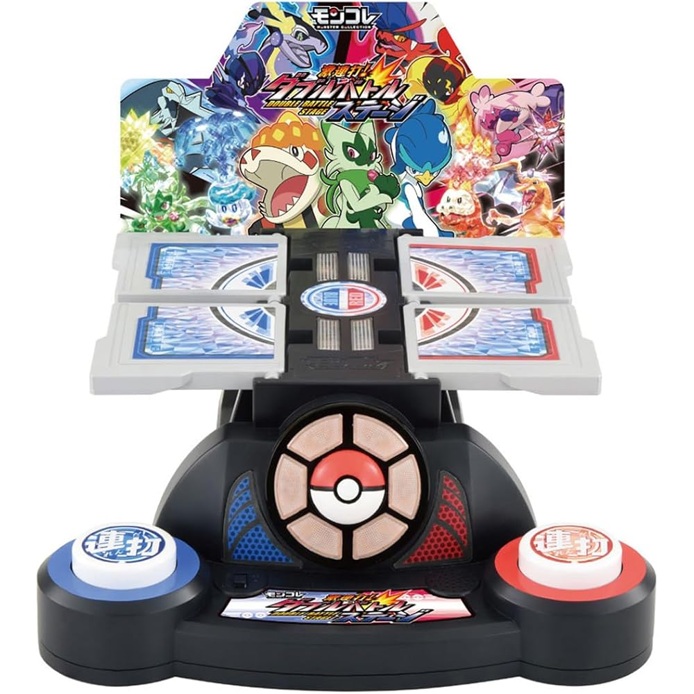 Pokemon Moncolle Double Battle Stage Playset with Action Figures and Accessories