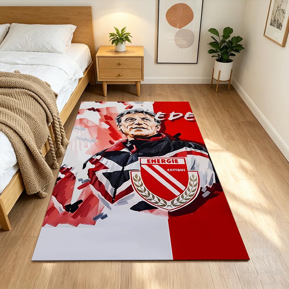 Fc Energie Cottbus Floor Rug Office Rug Perfect for Entryway Balcony Foyer Dining Room Antislip Carpet Anime Office Decor Birthday Christmas Gift