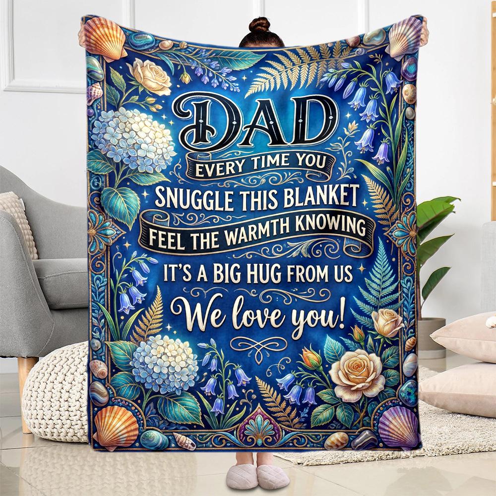 Love You Dad Blanket Blanket Comfortable Great for Bed Livingroom Sofa for All Seasons Warmthful Decor Unique Gift for Family and Friends Camping