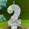 Number Cake Candle Butterflies Flowers Birthday Candle 1 2 3 4 5 6 7 8 9 3D Number Candle Cake Topper Party Cake Birthday Decor