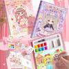 Paper Kids Watercolor Painting Book DIY Filling Color Book Set  Children Drawing Toy