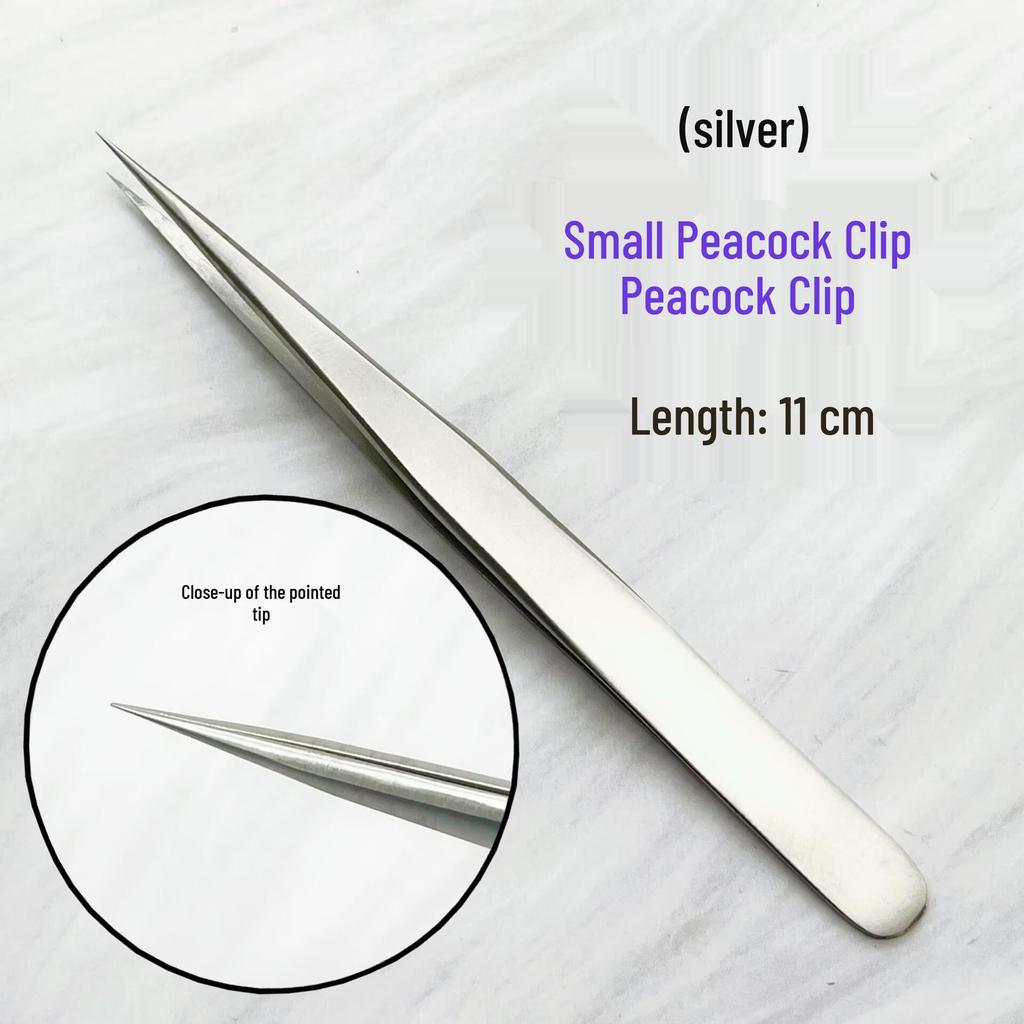 Iridescent High Precision Colored Eyelash Extension Tweezers - Small Straight Tweezers for Blooming & Planting