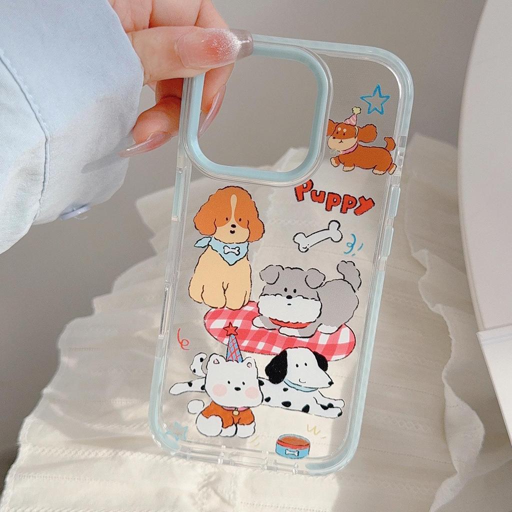 Cartoon Puppy Phone Case Suitable for iPhone 13, iPhone 15, and iPhone 16 Pro Max