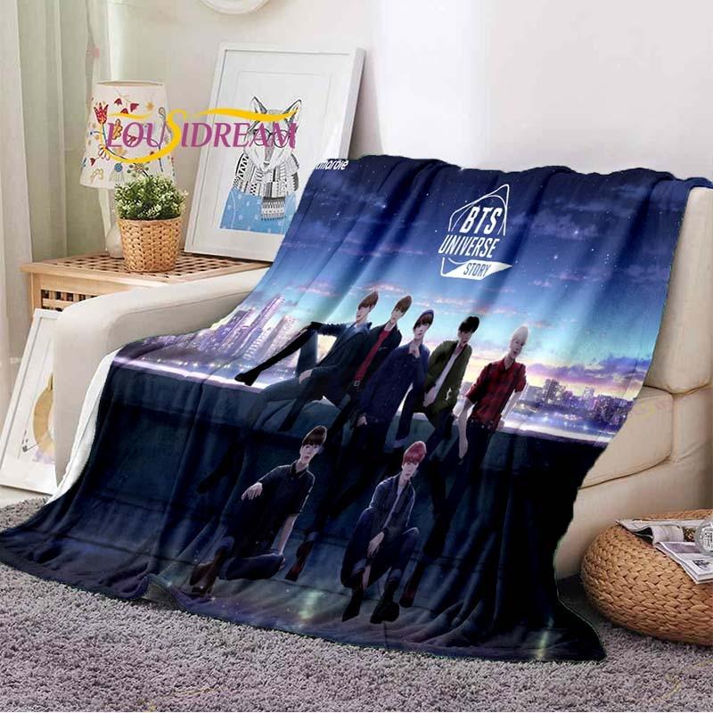 Newest Kpop Bangtan Boys Blanket Sofa Bed Blanket Super Soft Warm Blanket Cover Fleece Throw Blanket