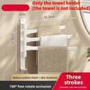 Gunmetal Gray Rotating Towel Rack With Active Hooks For Bathroom Wall Mounting