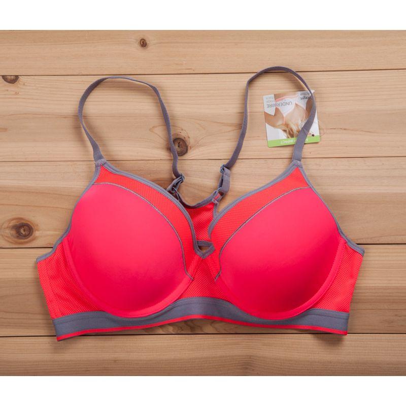 

ABCD N347 Глянцевый Европейский и Американский Внешнеторговый Бюстгальтер на Косточках 85C-16C small flaw Orange Red Gray edge