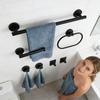 Bathroom Towel Rack Adhesive Towel Rings Robe Hook Toilet Paper Holder Bathroom Accessory Set Easy to Installation
