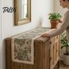 Міцний столовий текстиль для їдальні, Жаккардовий раннер з квітковим візерунком, Бохо з бахромою, Ретро, Осінні акценти деко для дому, Покриття для столу в стилі фермерського будинку, Вечірка, М'яка текстура