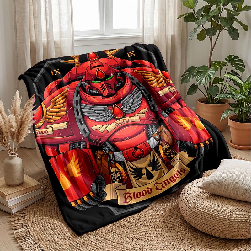 Black Theme Blanket Soft Flannel Blanket Plush Throw Blanket Cozy Sofa Bed Blanket for Home Decor