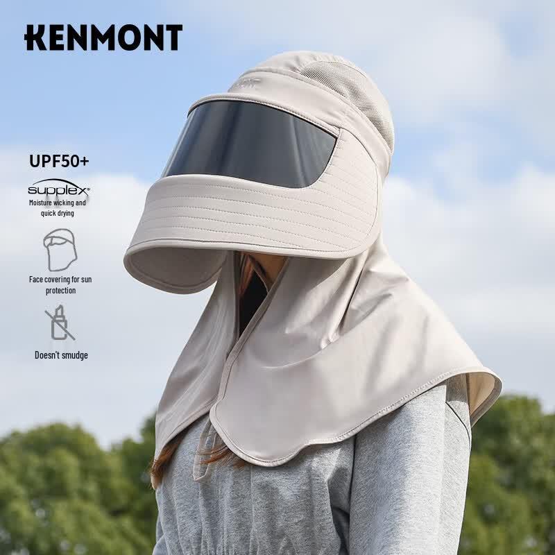Kenmont Women s Full Face UV Protection Sun Hat with Neck Flap Adjustable 57.5cm легкие хаки