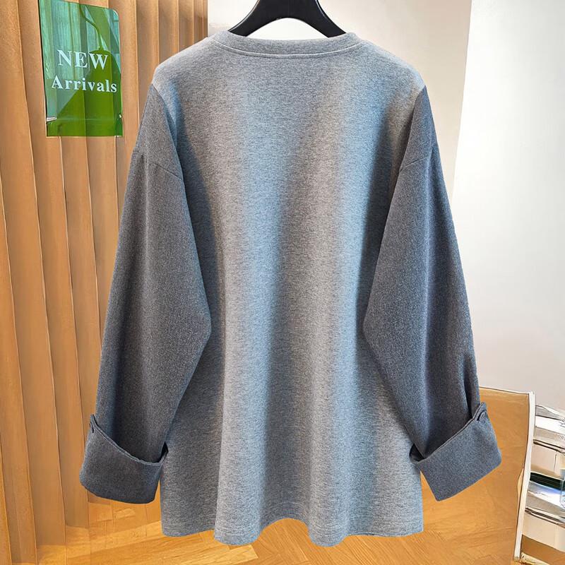 Silbaisha Women's Color Block Mid-Length Sweatshirt