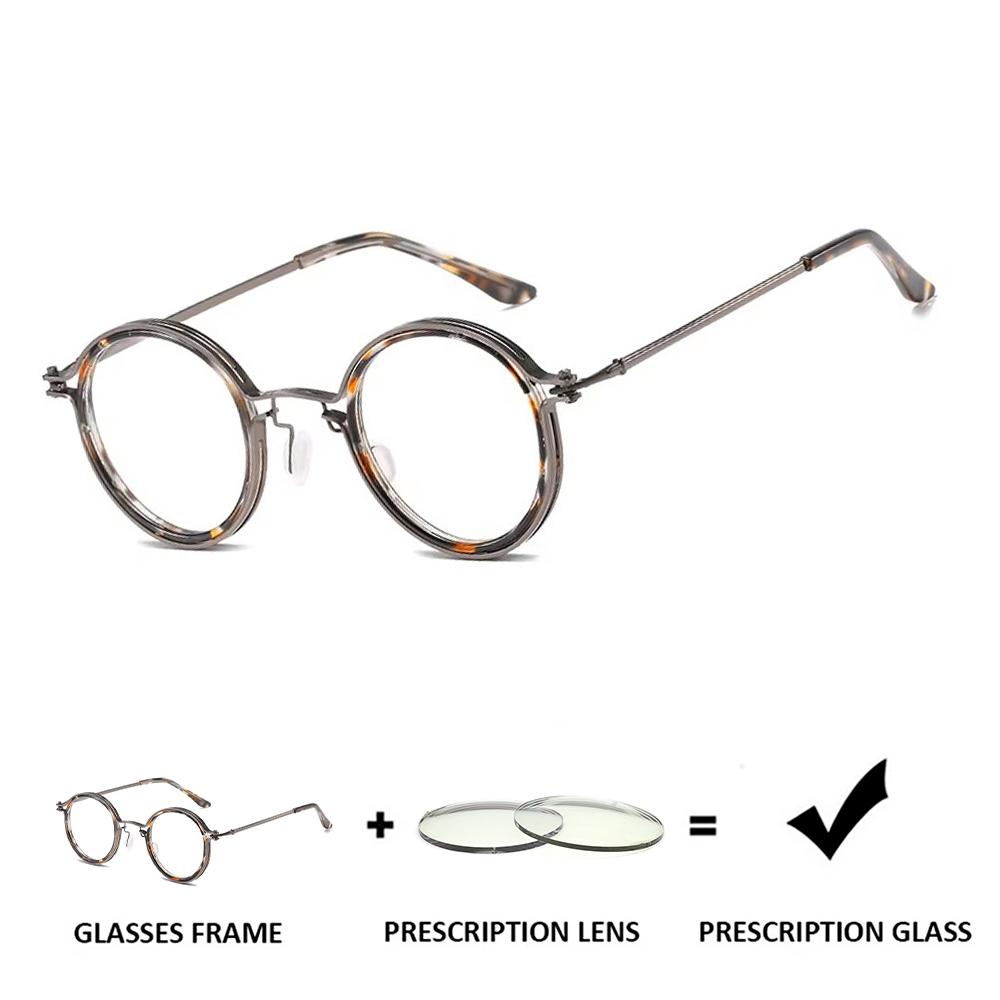 

CRIXALIS модные круглые очки по рецепту для мужчин и женщин анти-синий фотохромные оптические очки для близорукости очки для чтения Single Version&1.56&None