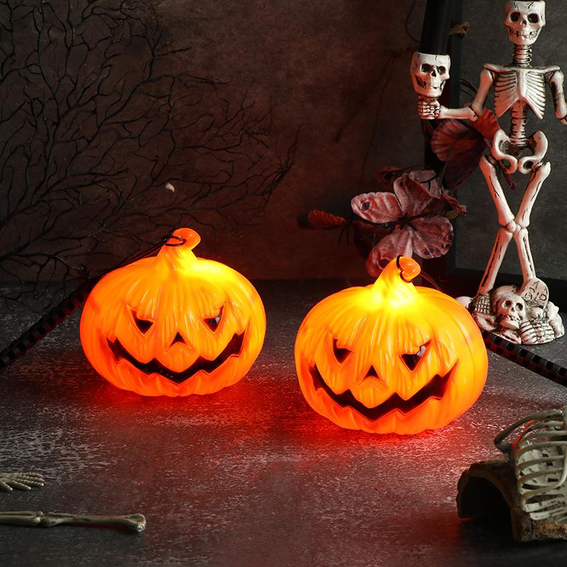 Halloween Pumpkin Figurines, Children's Hand-held Pumpkin Lanterns, Halloween Decorations, Atmosphere Setting, Scene Arrangement, Props