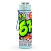 1PC Bright Six Seven Graffiti Number Art 750ml Color Plastic Sports Water Bottle Leakproof Flip Straw Lid Suitable for Sports Office Home Use