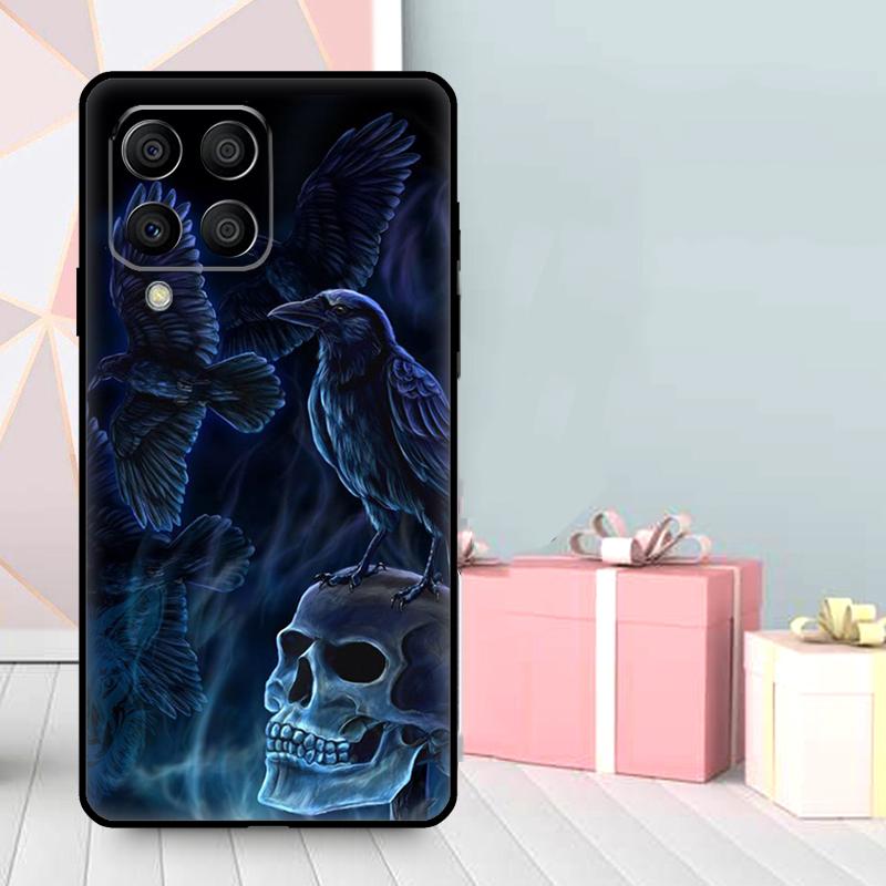 Crow Raven Dark Skull Case For Samsung Galaxy M56 M52 M32 M53 M16 M11 M21 M31 M35 M12 M13 M14 M15 M36 M55 M34 M54