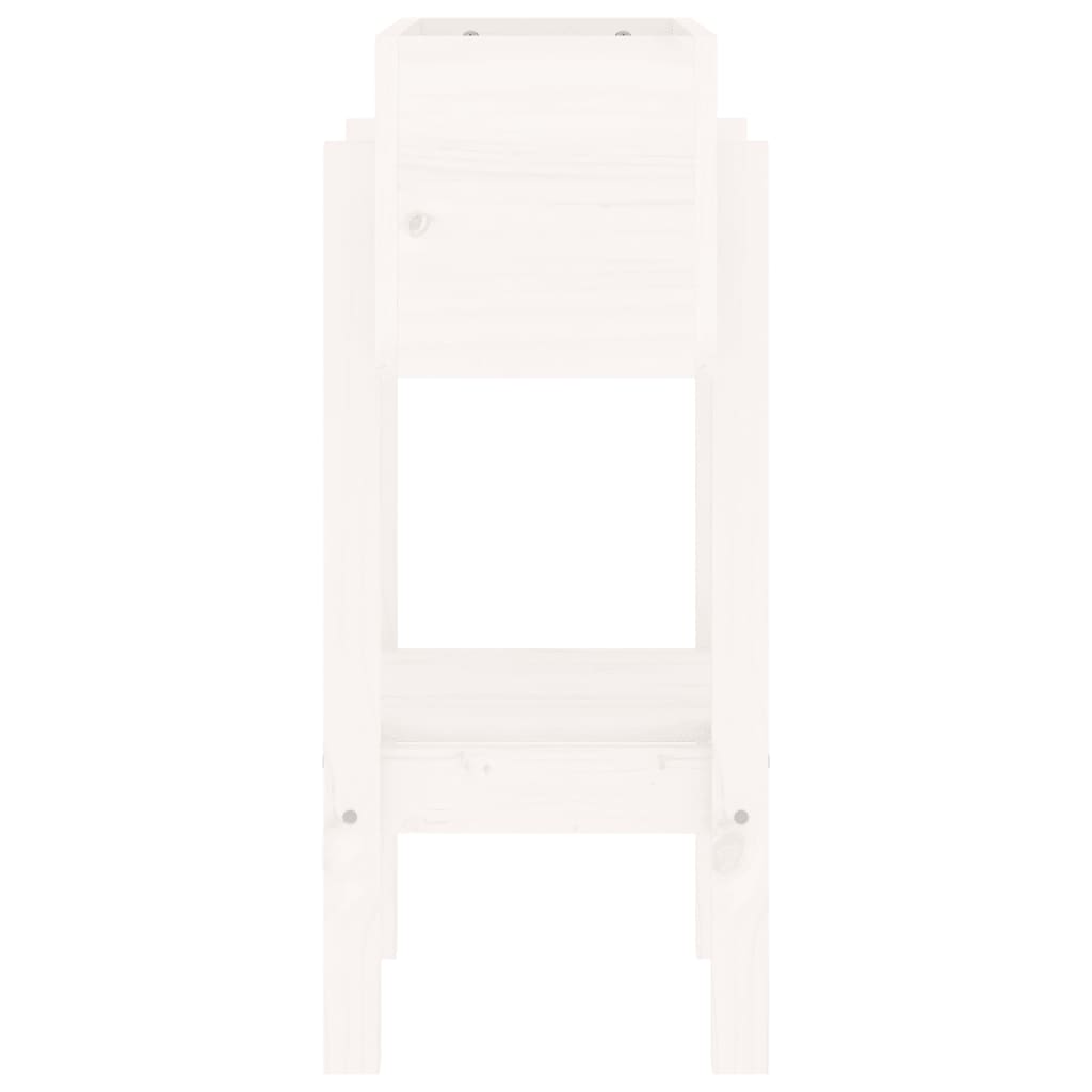 White Plant Pot 62 X 30 X 69 Cm Solid Pine Wood