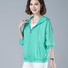Hooded Thin Jacket Women's Sunscreen Clothing Long Sleeved Breathable Short Coat Daily Simple Casual Summer