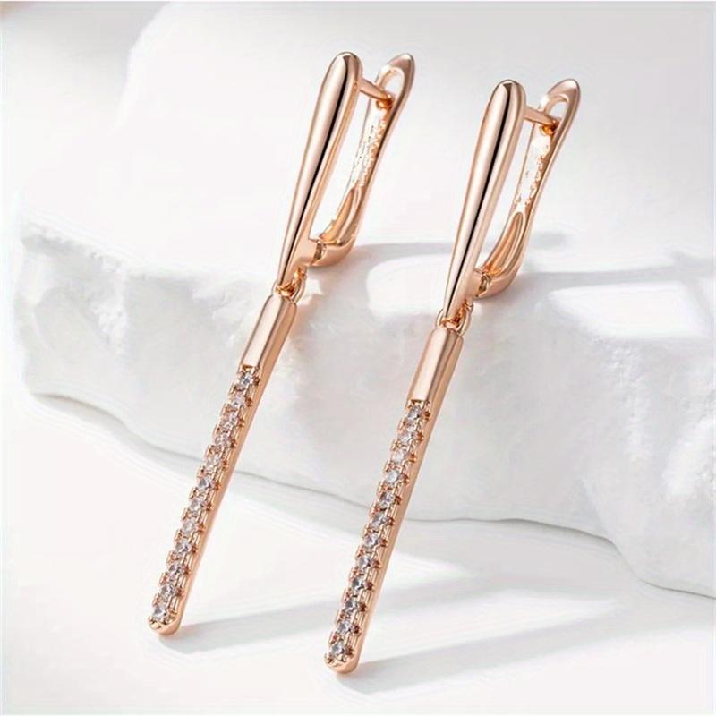 1 Paire Boucles d'Oreilles Pendantes Longues Couleur Dorée pour Femmes Bijoux Géométriques à Pampilles Accessoires de Personnalité