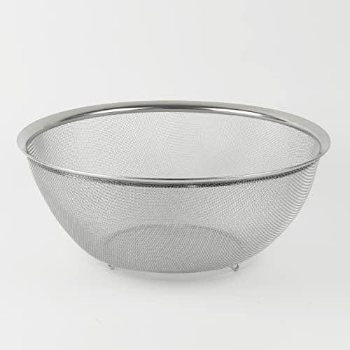 Pearl Metal Bowl-Shaped Colander, 27cm, Stainless Steel, At Aqua, HB-4079, Silver