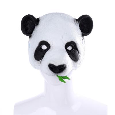 Rolig Giant Panda Mask 3D PU-skum Djurmask Kvinna Man Carnival Party Club Cosplay Mask