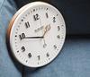 Interform Wall Clock Kempi White Black Wood Sweep Movement CL-3931