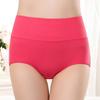 Women's High-Waisted Seamless Butt-Lifting Tummy-Control Cotton Underwear - Morandi Colors, Large Size Triangle Shorts