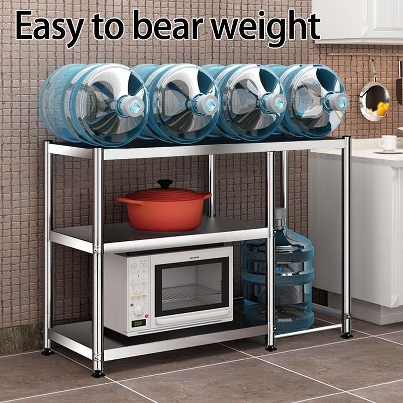 Domowe półki na stół kuchenny Wielofunkcyjny stojak do przechowywania kuchenki gazowej Pogrubiony stojak gazowy ze stali nierdzewnej