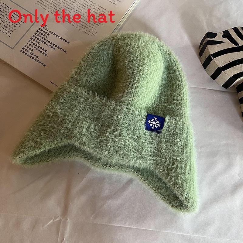 Soft Polyester Knit Ear Cover Hat For Autumn Winter Casual Womens Wear