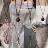 Bow Pendant Pull-out Necklace Women's Korean Long Decorative Sweater Chain Silver Versatile T-shirt Accessories Wear