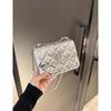 Factory Direct Sales Small Fragrance Bag Women's 2025 New Small Satchel Mini Small Fragrance Style Rhombus Chain Bag Silver Bag