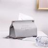 Nodic Environmental PU Leather Napkin Holder Foldable Tissue Box Home Offi Waterproof Dustproof Storage Box Sundries Ontainer