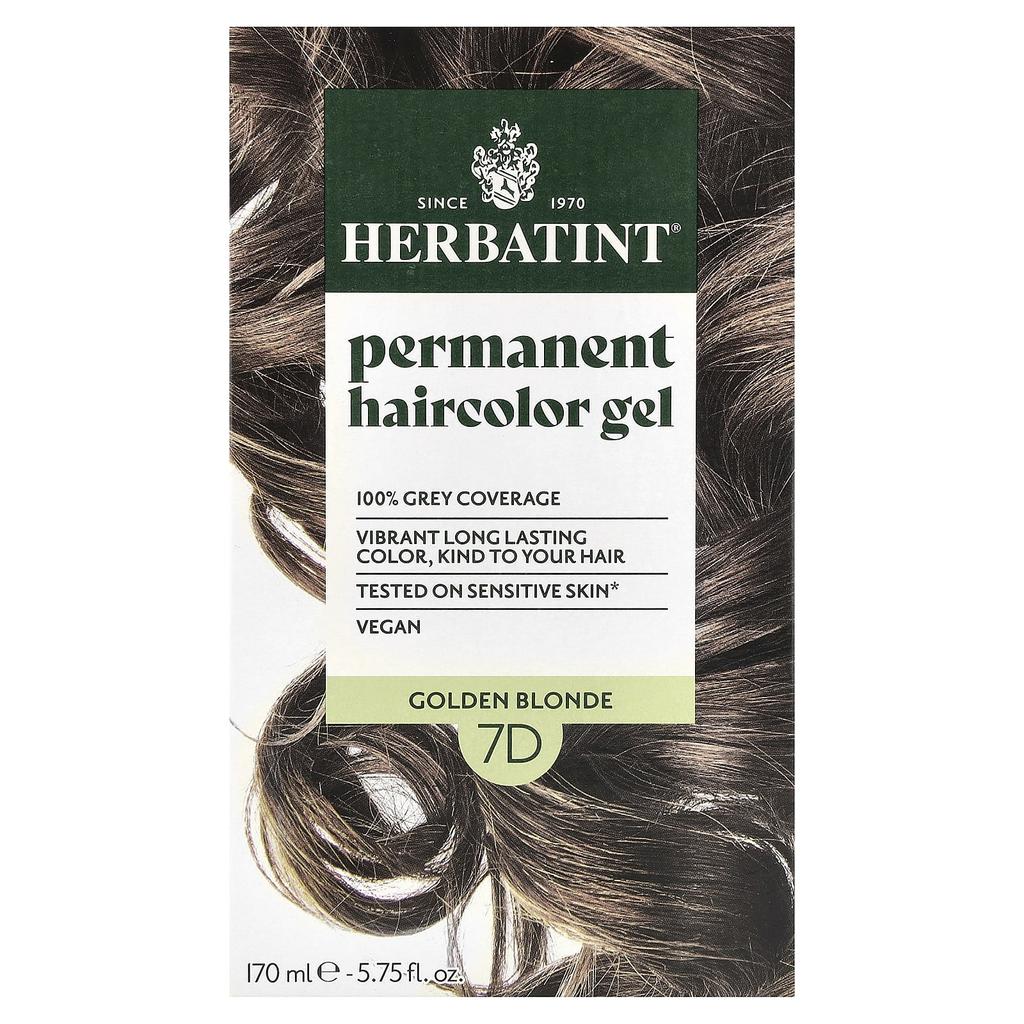 Permanent Color Gel, 7D, Golden Blonde, 4.56 Fl Fl Oz (135 Ml)