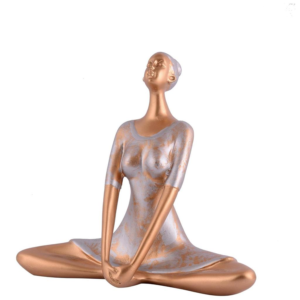 Yoga Lady Home & Office Decor Resin Fantasy Showpiece