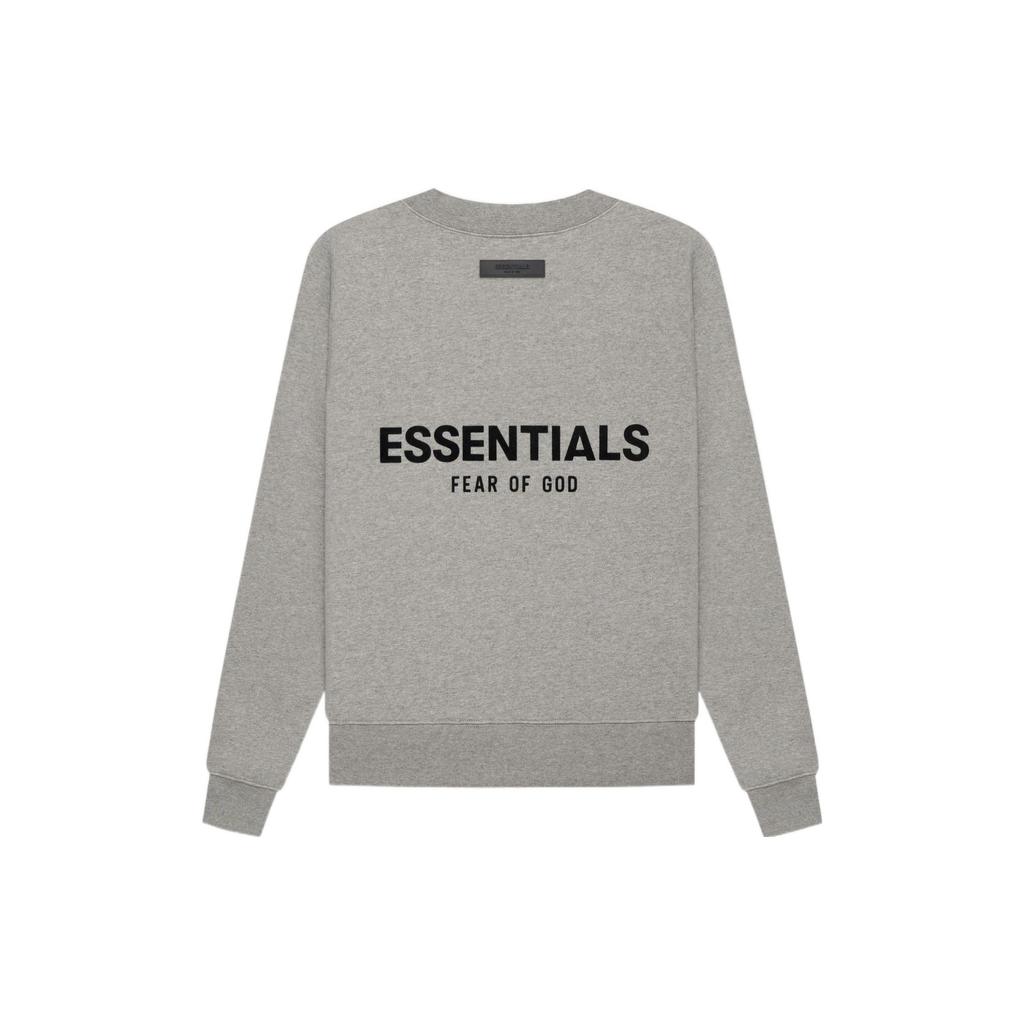 Fear of God Essentials Fleece Crewneck With Velvet Logo SS22 Unisex Sweatshirt Dark-Oatmeal FOG-SS22-614