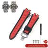 19x28mm Black Blue Red for Roger Dubuis EXCALIBUR Genuine Leather Watch Strap Special Interface Supple Moisture Wicking Design