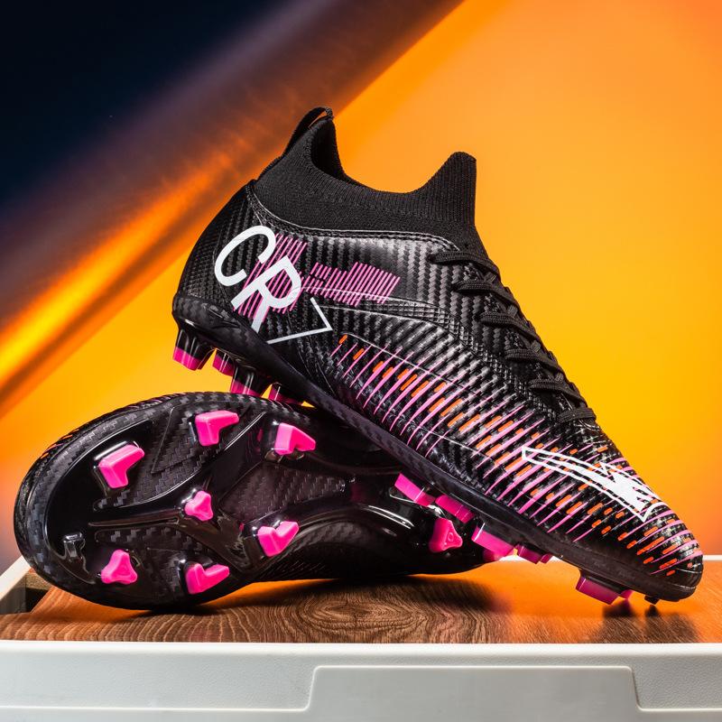 Adult Cr7 Football Shoes Men'S High-Top Ag Long Nails Student Broken Nails Game Training Broken Nails Football Shoes