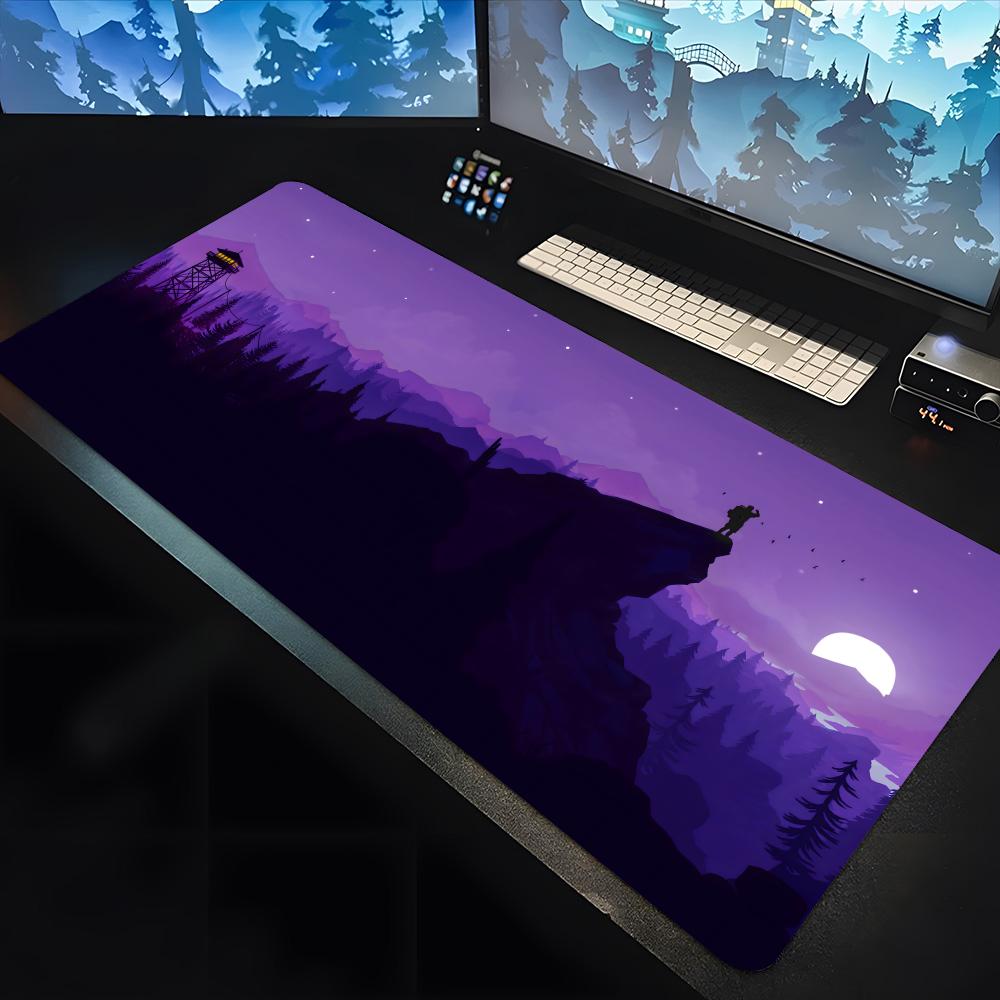Deep Forest Firewatch Large Keyboard Mouse Desk Pad Non-slip Rubber Gaming Suitable for 28-38 Mouse Pad Laptop Carpet 1200x600