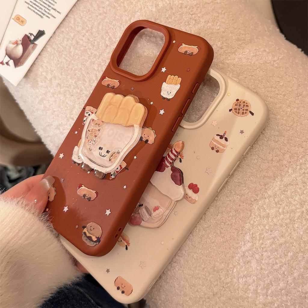 Fun French Fries Shake iPhone 16 Phone Case Apple 17 Pro Max Silicone 14 Compatible 13 3D Cartoon