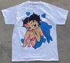 Betty Boop Blue Crouched Angel Wings T-shirt Unisex Size S-5XL