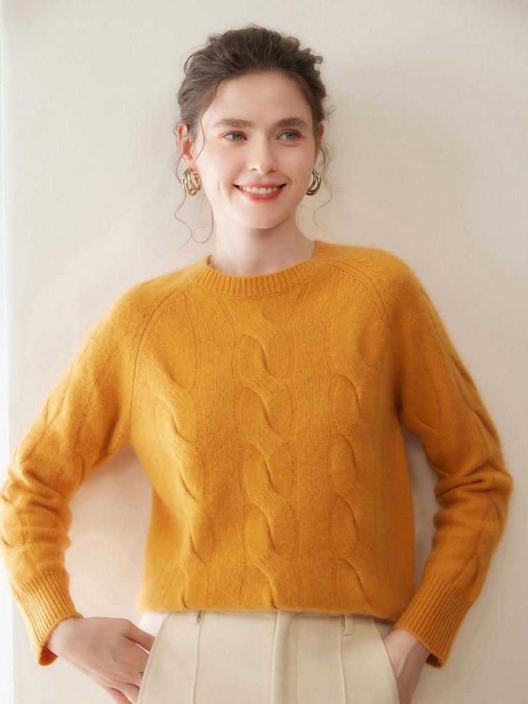 Solid Color Cashmere Knit Slimming Pullover Sweater – Soft, Skin-Friendly & Fashionable for Autumn/Winter.