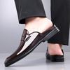 Italiaanse Vintage Toplaag Casual Leren Slip-on Loafers Mode Buiten Lopen Rijden Designer Schoenen Minimalistische Platte Schoenen voor Mannen