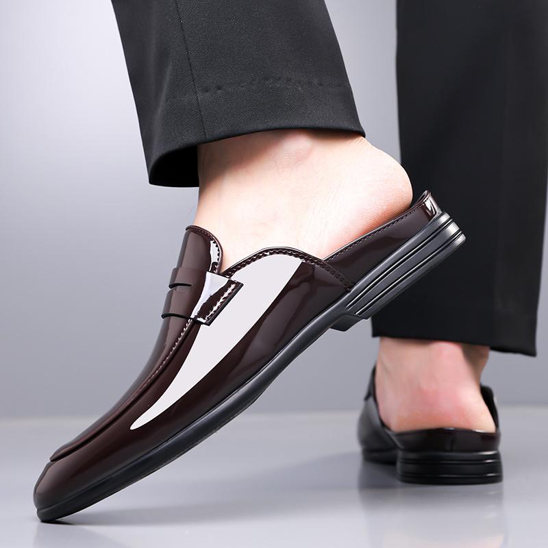 Italiaanse Vintage Toplaag Casual Leren Slip-on Loafers Mode Buiten Lopen Rijden Designer Schoenen Minimalistische Platte Schoenen voor Mannen