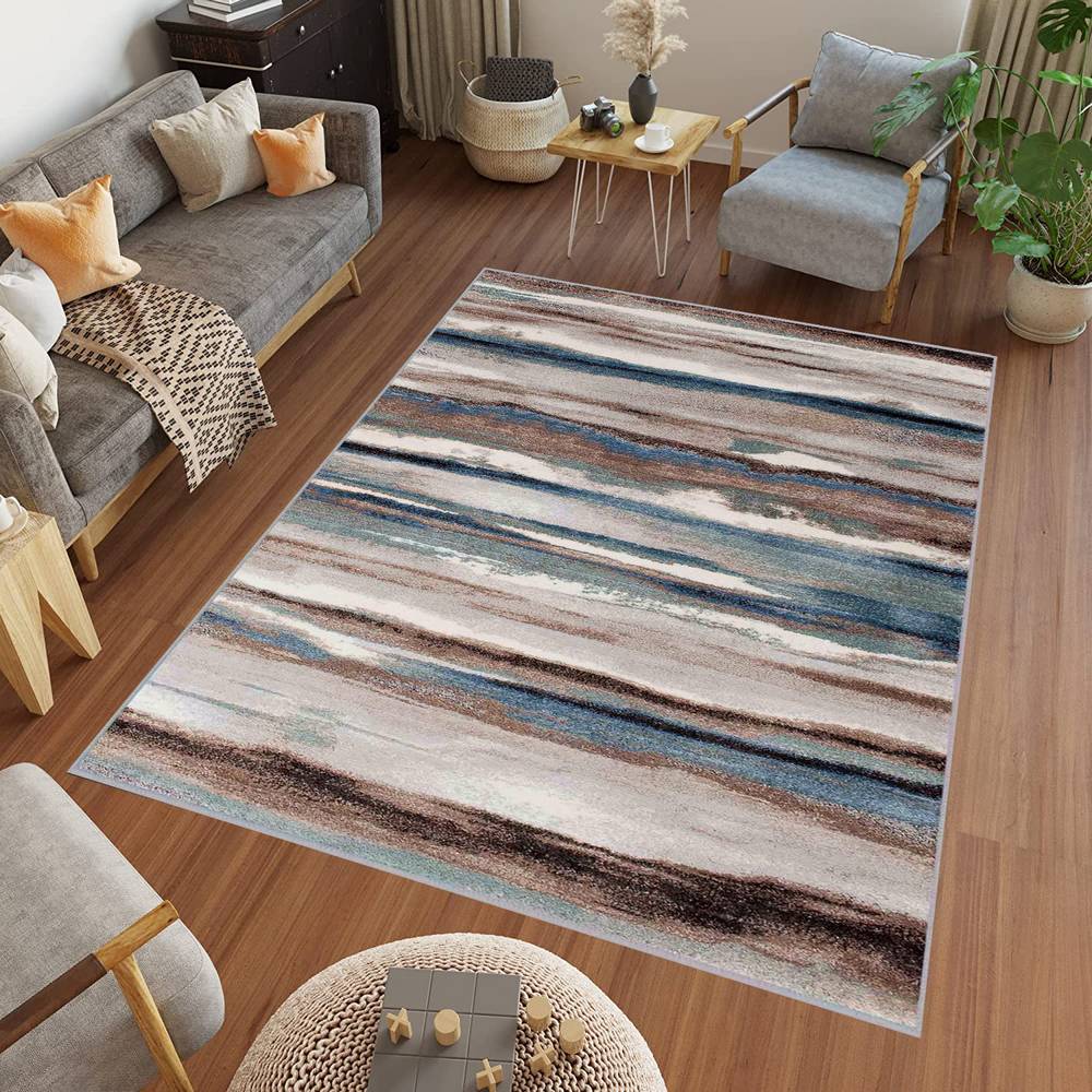 

Домашний моющийся ковер с принтом Eliana LNA0722 50x80 коричневый