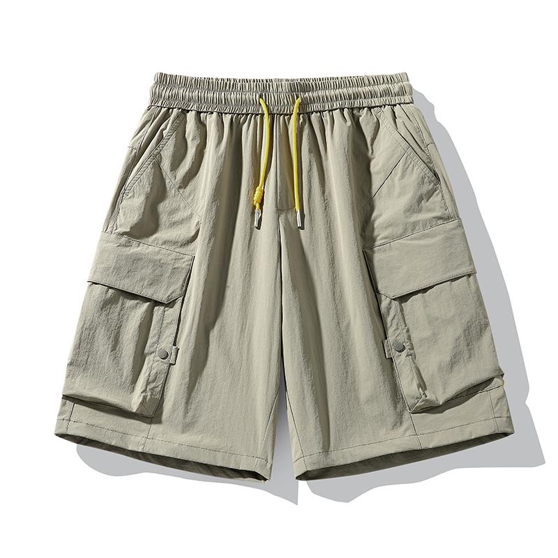 Ice Silk Cool Overalls Men s Quick-drying Sunscreen Shorts Casual Pants Men s Loose Sports Pants 2XL хаки