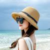 Straw Hat Women's Summer Sun Hat Hepburn Style Sun Hat Fashion Cool Hat Foldable Sun Hat Large Brim Fisherman Hat