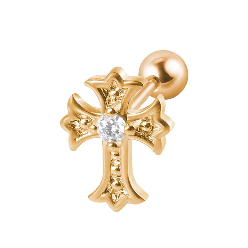 

1Pcs Cross Zircon Earring Ear Bone Nail For Women Cartilage Earring