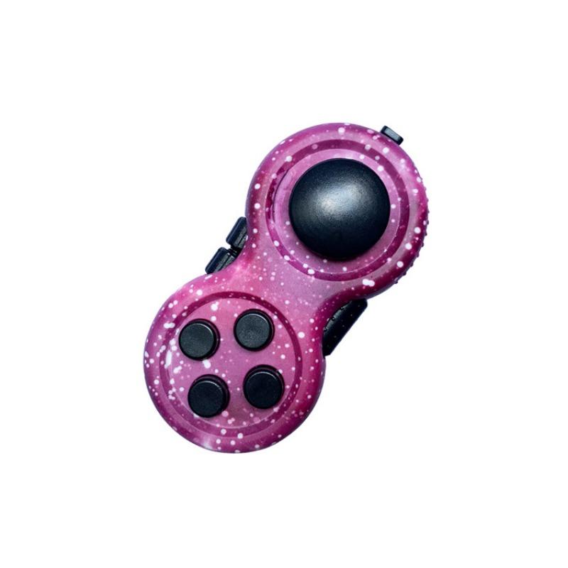 Fidget Toy Game, Rubberized Classical Controller Fidget Concentration Toy with 8-Fidget Functions and Lanyard for Relieving Stress and Anxiety